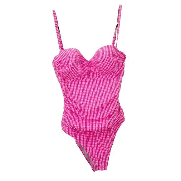 Lilly Pulitzer Women's The Same Line Bandeau One Piece Swimsuit Pink Size 14 NWT - Picture 9 of 11